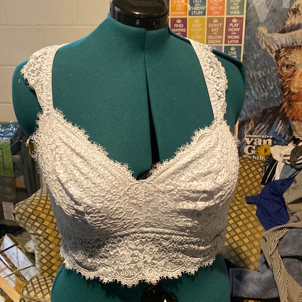 Blue Lacey Bralette